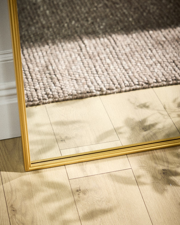 Mirror - Alzac Gold Tall Rounded Arch Mirror 170cm x 61cm