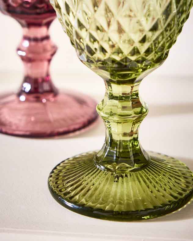 Wine Glasses - Diamas Coloured Glass Wine Goblets