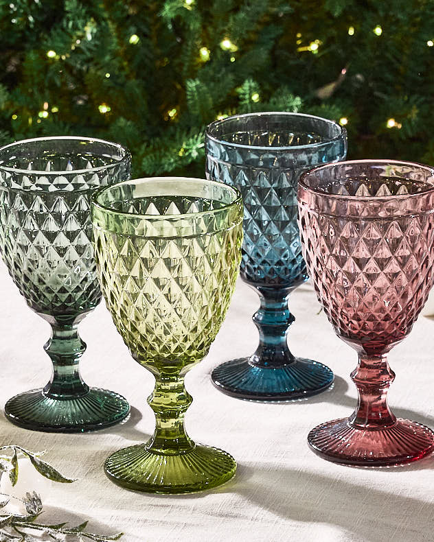 Diamas Coloured Glass Wine Goblets