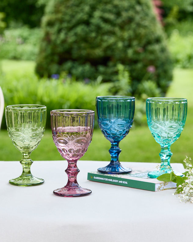 Palazzo Coloured Glass Wine Goblets