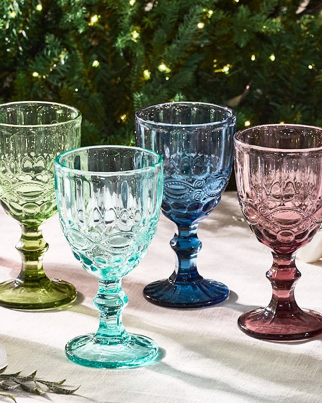 Palazzo Coloured Glass Wine Goblets