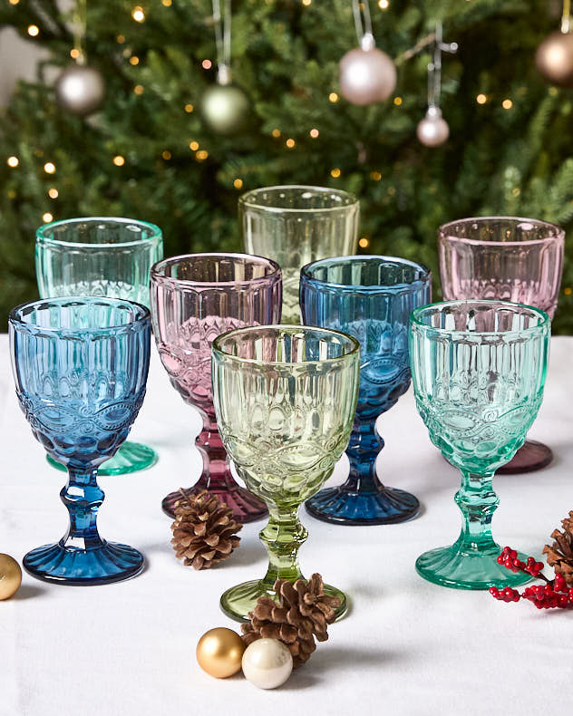 Palazzo Coloured Glass Wine Goblets