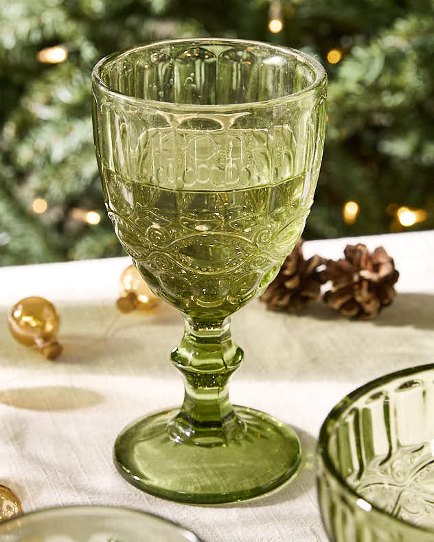Aurielle Green Wine Goblet