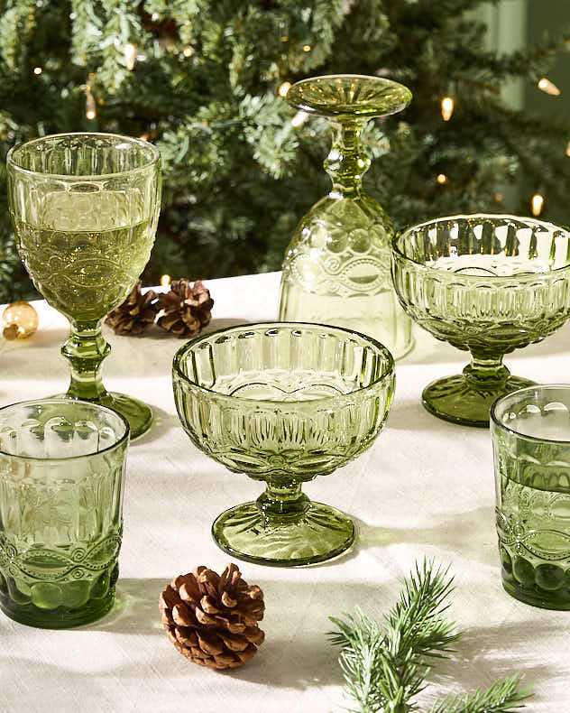 Palazzo Green Glassware Collection