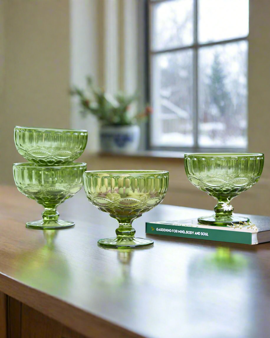 12 Piece Palazzo Green Glass Set