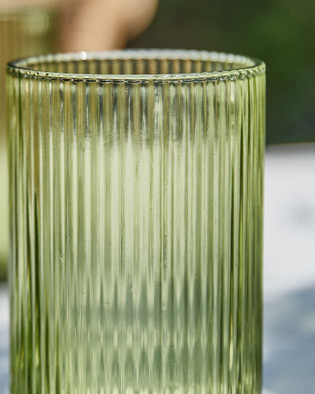Verre highball côtelé vert Palermo