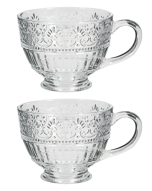 Embossed Glass Christmas Gin Cup