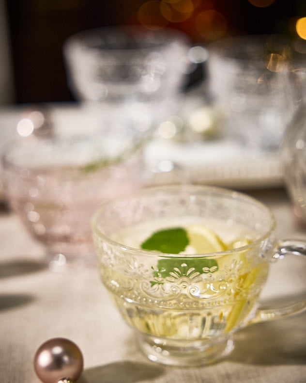 Embossed Glass Christmas Gin Cup