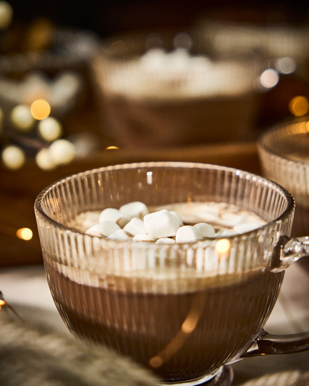 Embossed Glass Christmas Mug