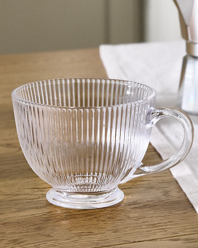 Mugs &amp; Coffee Cups Set of 12 - Palermo Embossed Footed Mug