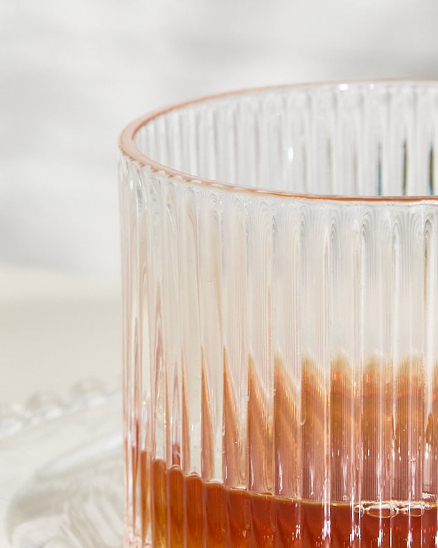 Bella Perle Ribbed Glass Mug