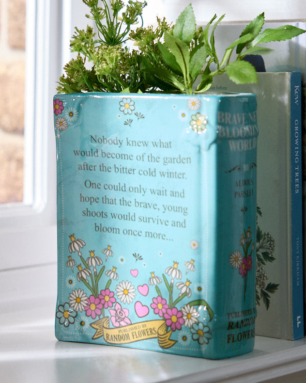 Brave New World Ceramic Book Vase