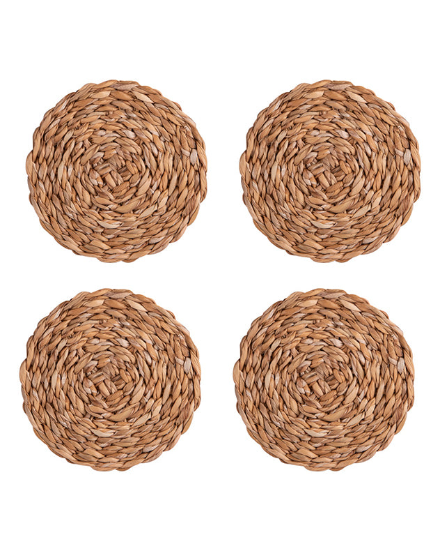 Set of 4 Round Seagrass Coasters