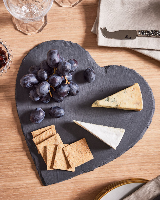 Heart Shaped Slate Cheese Board