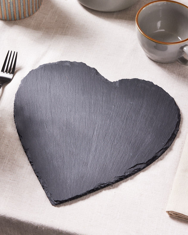 Heart Shaped Slate Cheese Board