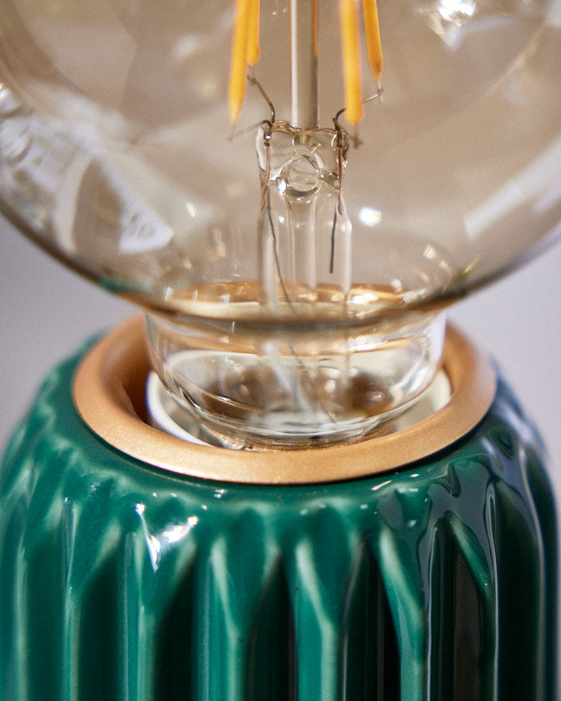 Pinto Green Ceramic Open Bulb Lamp