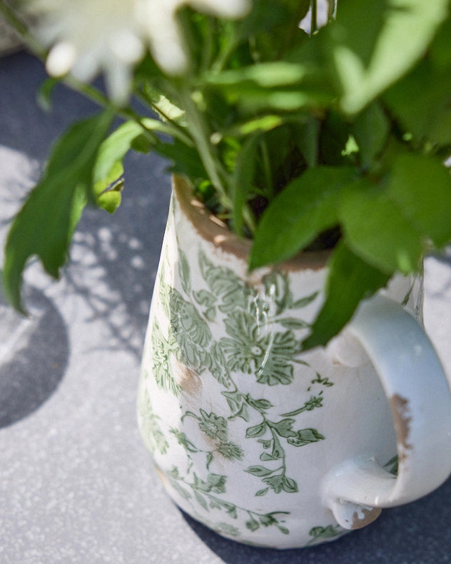 Floral Pitcher Jug top view