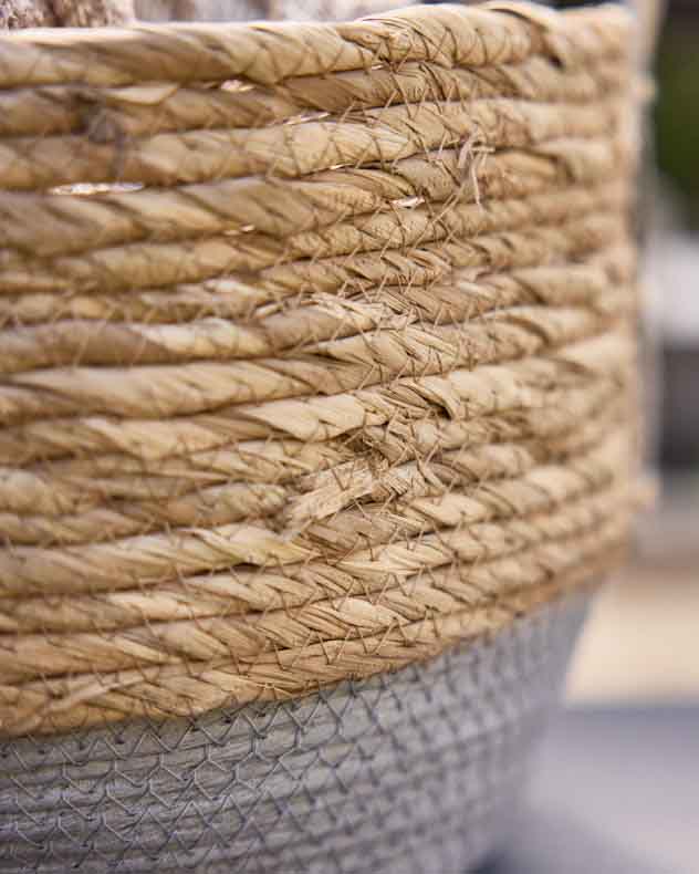 Two Tone Natural Storage Basket