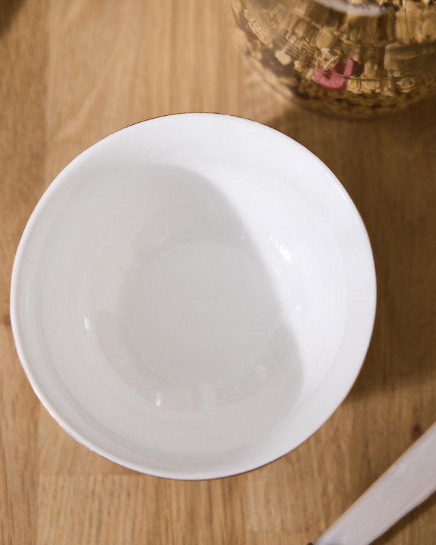 Bayonne Textured White Ceramic Bowl 350ml