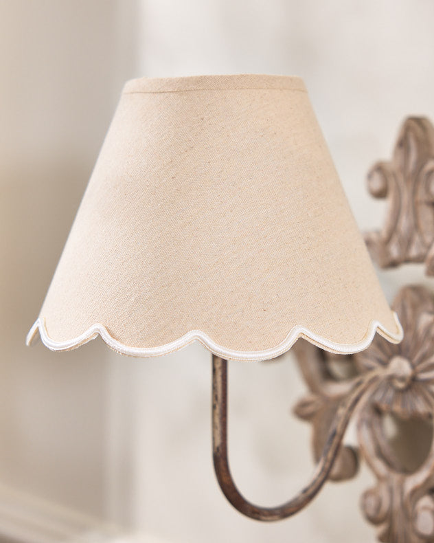 Scalloped Round Cotton Lampshade