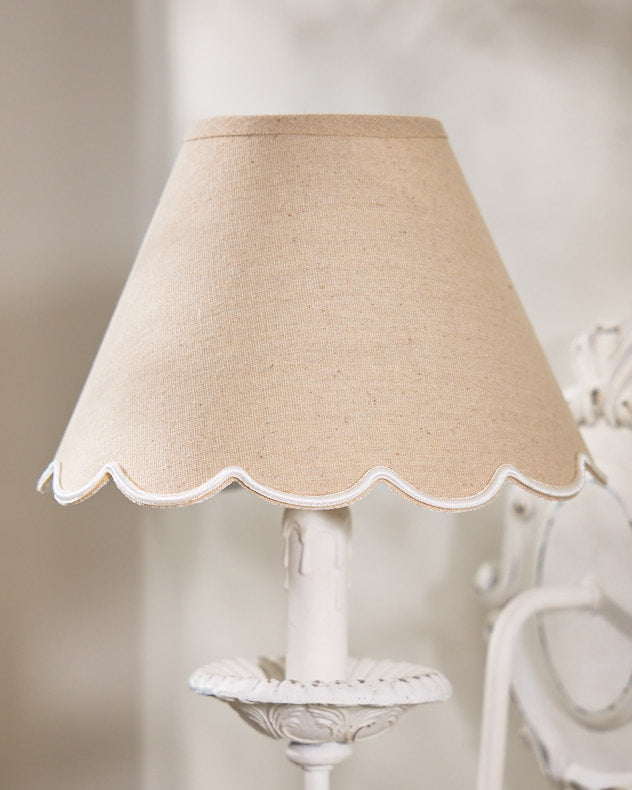 Scalloped Round Cotton Lampshade