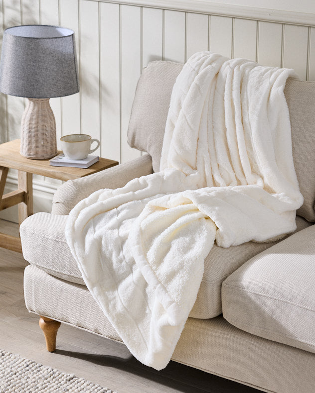 Soft White Throw Blanket