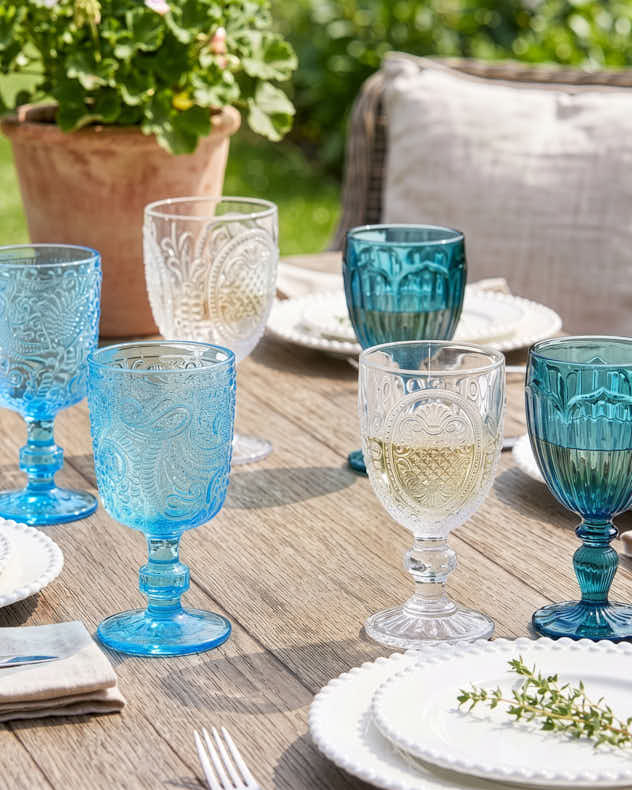 Cool Blue Glassware Collection