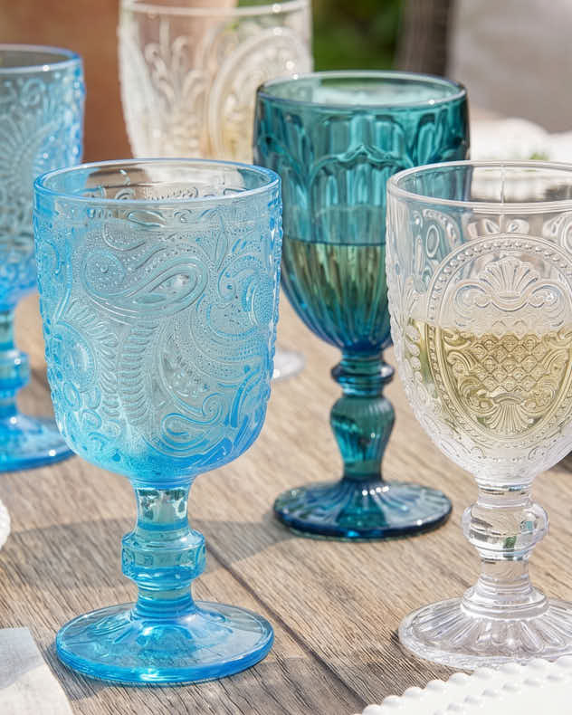 Cool Blue Glassware Collection
