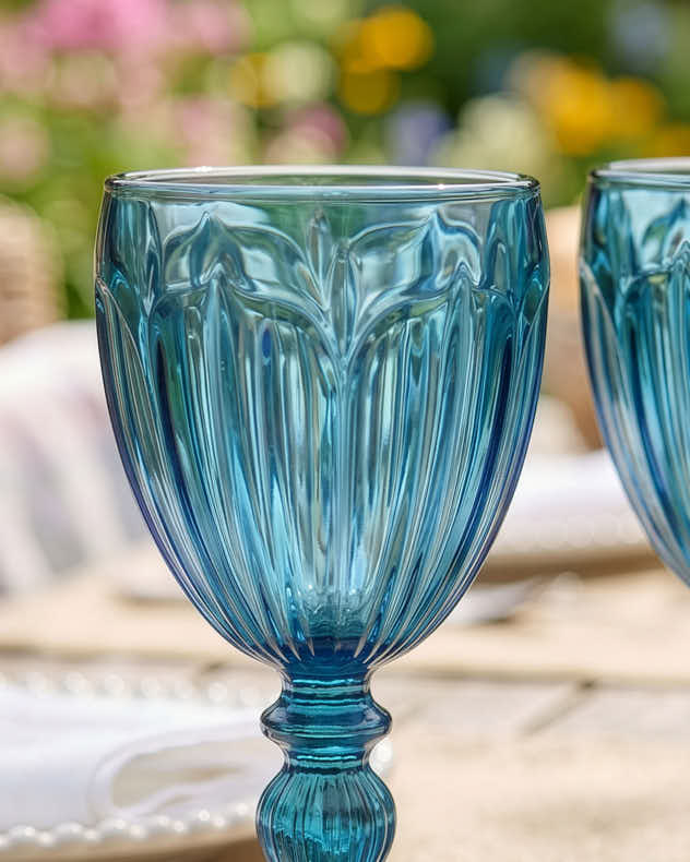 Linares Blue Wine Glass