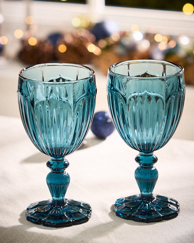 Cool Blue Glassware Collection