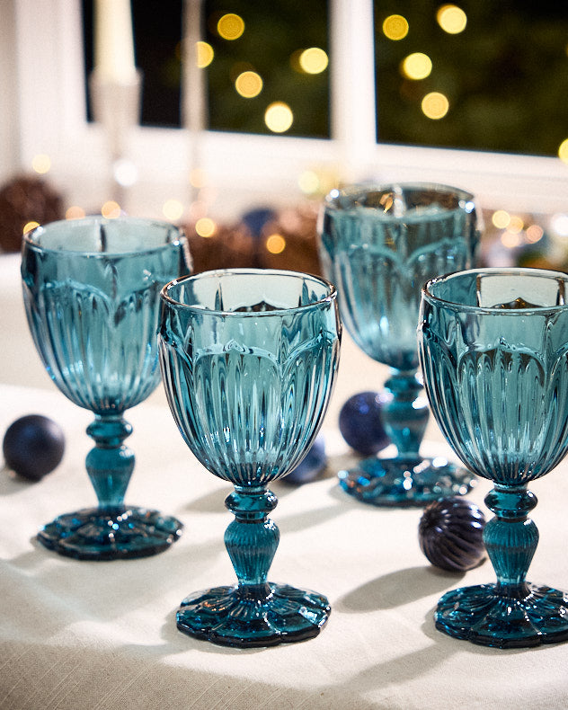 Linares Blue Wine Glass