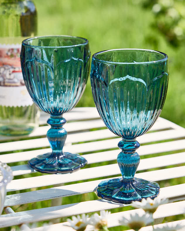 Cool Blue Glassware Collection