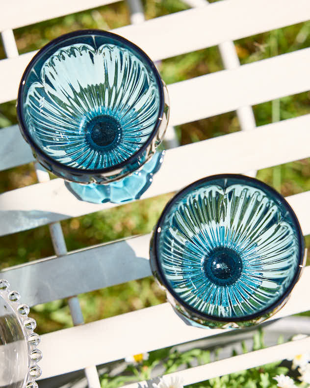 Linares Blue Wine Glass