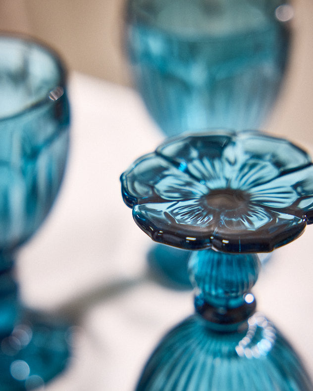 Linares Blue Wine Glass