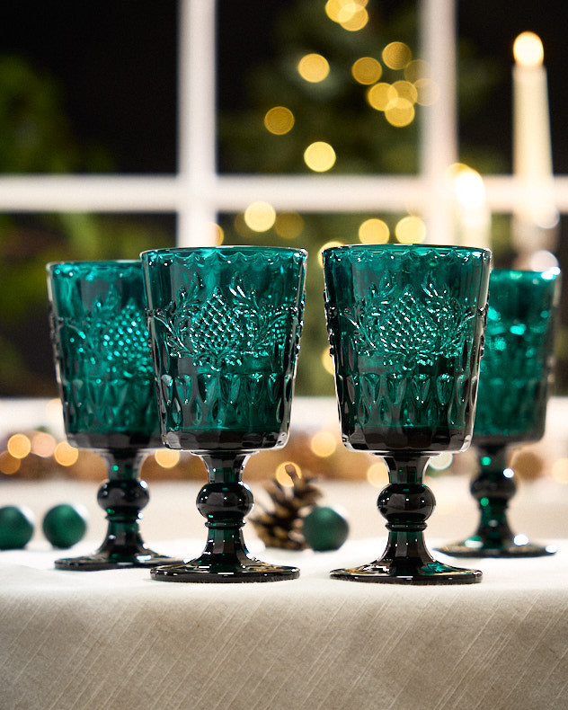 Zafra Teal Wine Glass
