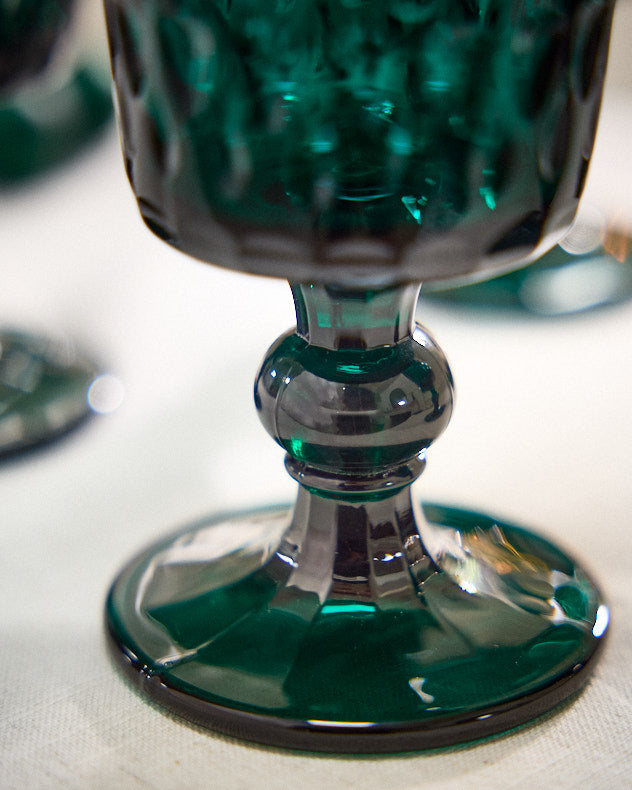 Zafra Teal Wine Glass