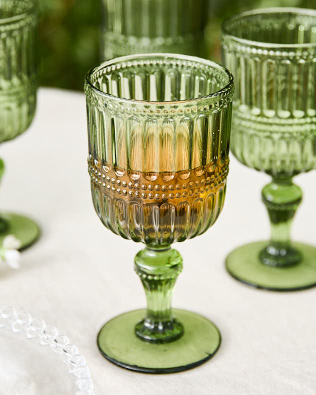 Merida Green Wine Glass