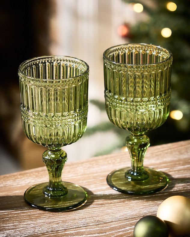 Merida Green Wine Glass