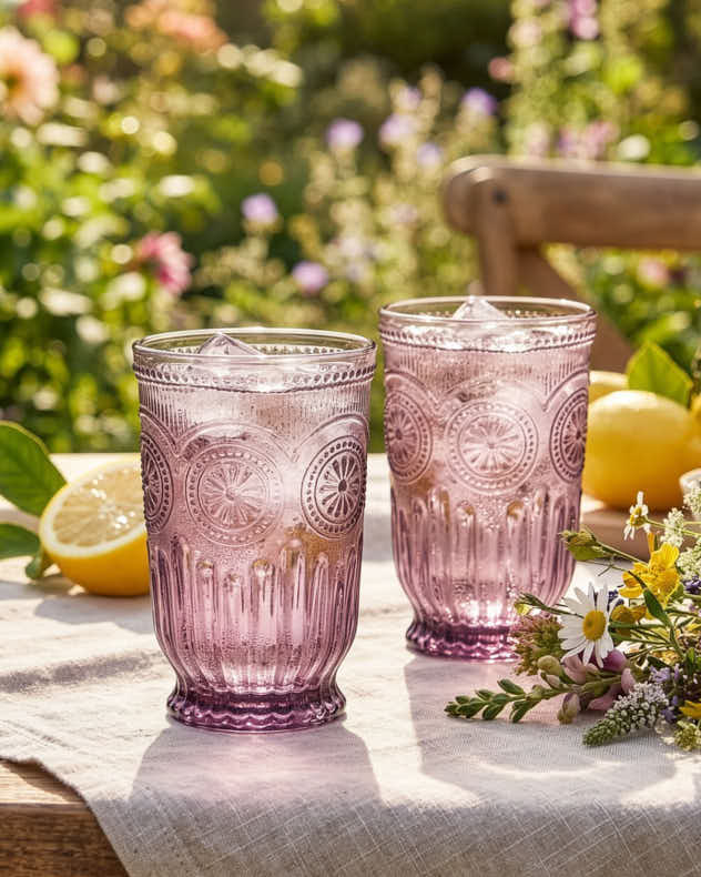Tumblers Set of 4 - Zamora Purple Highball Tumbler