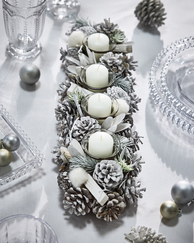 Bougeoir Forêt enneigée