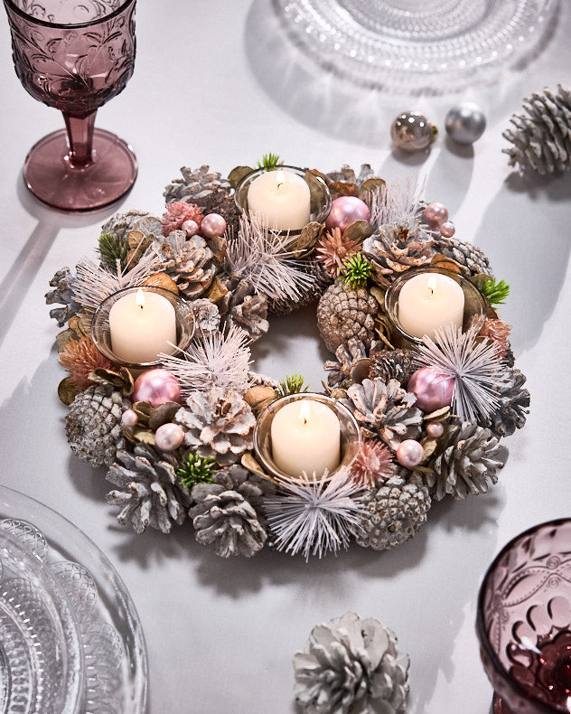 Pink Round Tealight Centrepiece