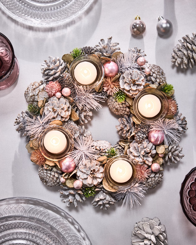 Pink Round Tealight Centrepiece