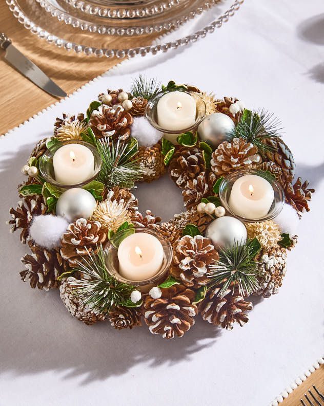 Candle Holders - Silver Christmas Candle Holder Collection
