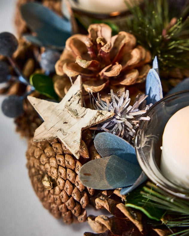 Candle Holders - Moonlight Blue Round Tealight Holder