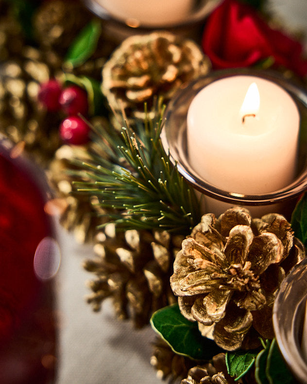 Berries & Baubles Triple Tealight Holder