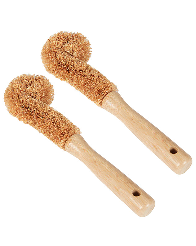 Kitchen Accessories - Set of 2 Wooden Bottle Brushes