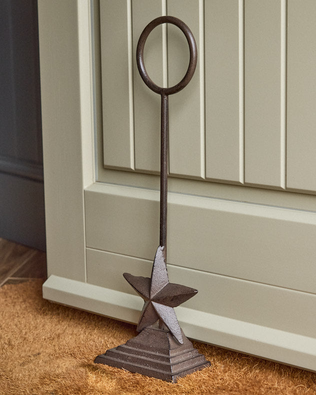 Cast Iron Star Doorstop with Handle