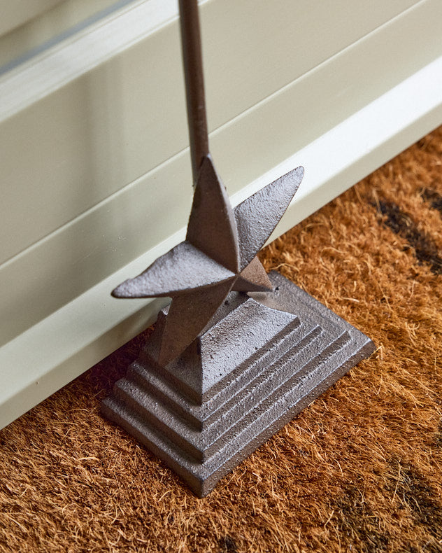 Cast Iron Star Doorstop with Handle