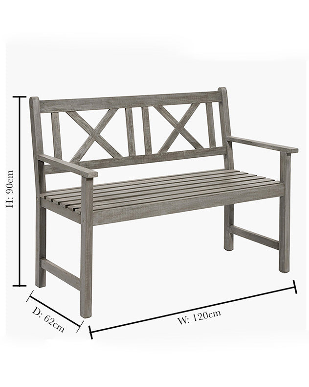 Millbeck 2 Seater Acacia Wood Bench
