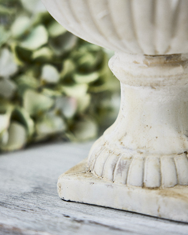 Granada White Urn Planter
